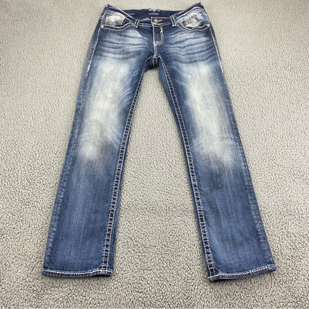 Vigoss Women's Straight Leg Jeans - Blue